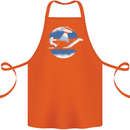 Bigfoot Lockness Monster Alien Abduction UFO Cotton Apron 100% Organic Orange