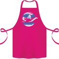 Bigfoot Lockness Monster Alien Abduction UFO Cotton Apron 100% Organic Pink