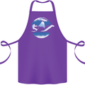 Bigfoot Lockness Monster Alien Abduction UFO Cotton Apron 100% Organic Purple