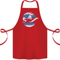Bigfoot Lockness Monster Alien Abduction UFO Cotton Apron 100% Organic Red