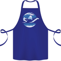 Bigfoot Lockness Monster Alien Abduction UFO Cotton Apron 100% Organic Royal Blue