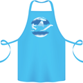 Bigfoot Lockness Monster Alien Abduction UFO Cotton Apron 100% Organic Turquoise