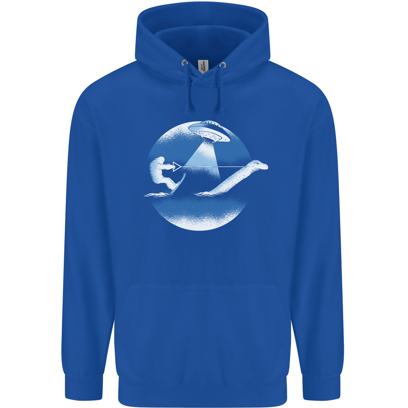 Bigfoot Lockness Monster Alien Abduction UFO Mens 80% Cotton Hoodie Royal Blue