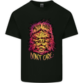 Bigfoot Messy Hair Don't Care Funny Kids T-Shirt Childrens Black