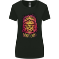 Bigfoot Messy Hair Don't Care Funny Womens Wider Cut T-Shirt Black
