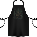 Bigfoot Playing the Guitar Cotton Apron 100% Organic Black