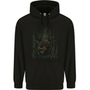 Bigfoot Playing the Guitar Mens 80% Cotton Hoodie Black