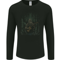 Bigfoot Playing the Guitar Mens Long Sleeve T-Shirt Black