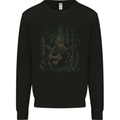 Bigfoot Playing the Guitar Mens Sweatshirt Jumper Black