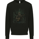 Bigfoot Playing the Guitar Mens Sweatshirt Jumper Black