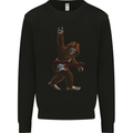 Bigfoot Rocks Funny Rock n Roll Guitar Music Mens Sweatshirt Jumper Black