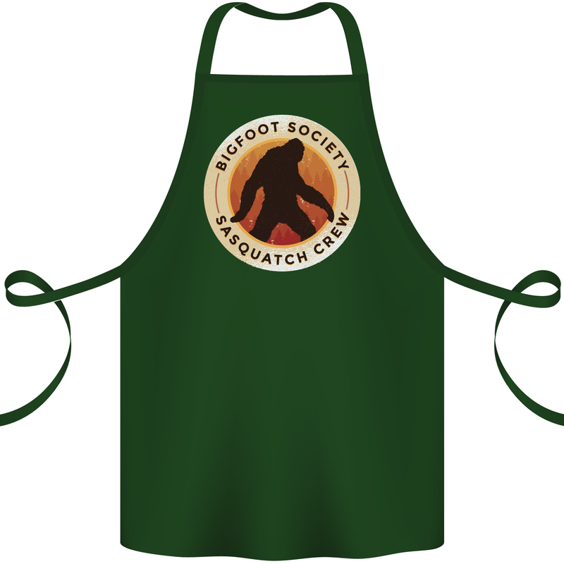 Bigfoot Society Sasquatch Crew Cotton Apron 100% Organic Forest Green