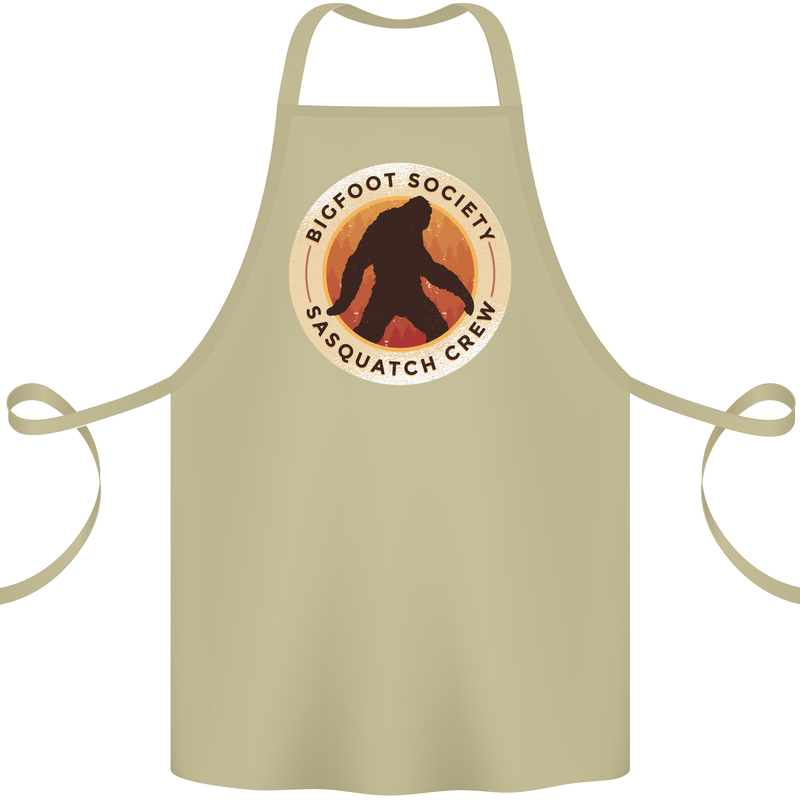 Bigfoot Society Sasquatch Crew Cotton Apron 100% Organic Khaki