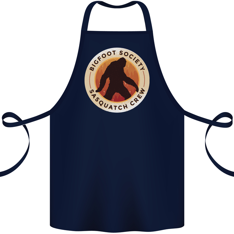 Bigfoot Society Sasquatch Crew Cotton Apron 100% Organic Navy Blue