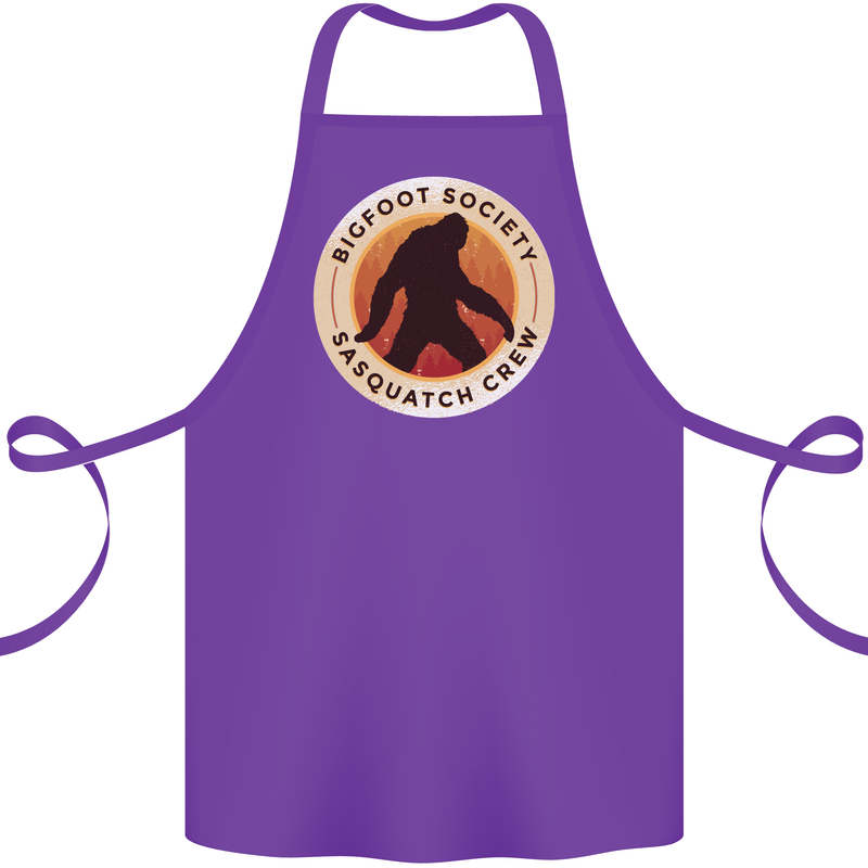 Bigfoot Society Sasquatch Crew Cotton Apron 100% Organic Purple