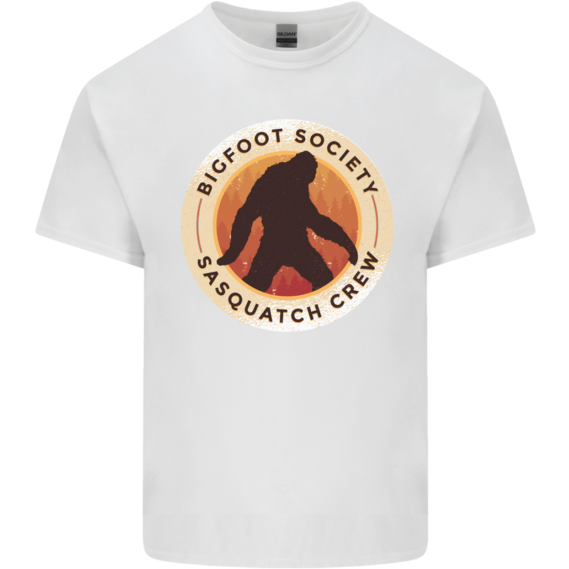 Bigfoot Society Sasquatch Crew Kids T-Shirt Childrens White