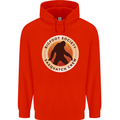Bigfoot Society Sasquatch Crew Mens 80% Cotton Hoodie Bright Red