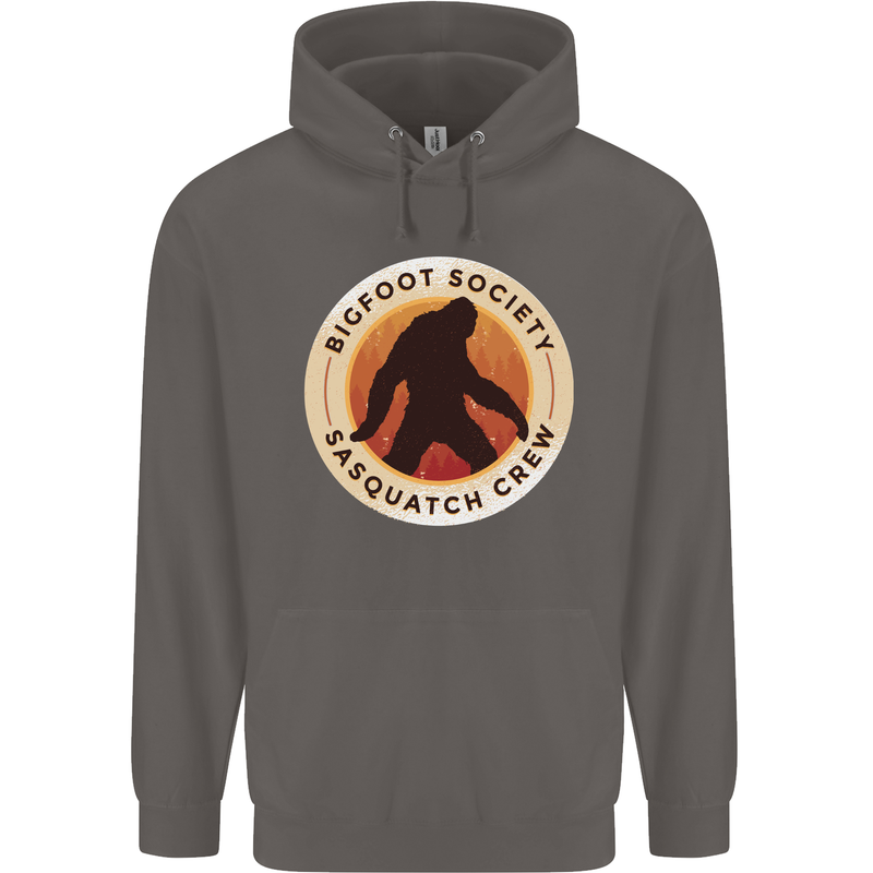 Bigfoot Society Sasquatch Crew Mens 80% Cotton Hoodie Charcoal