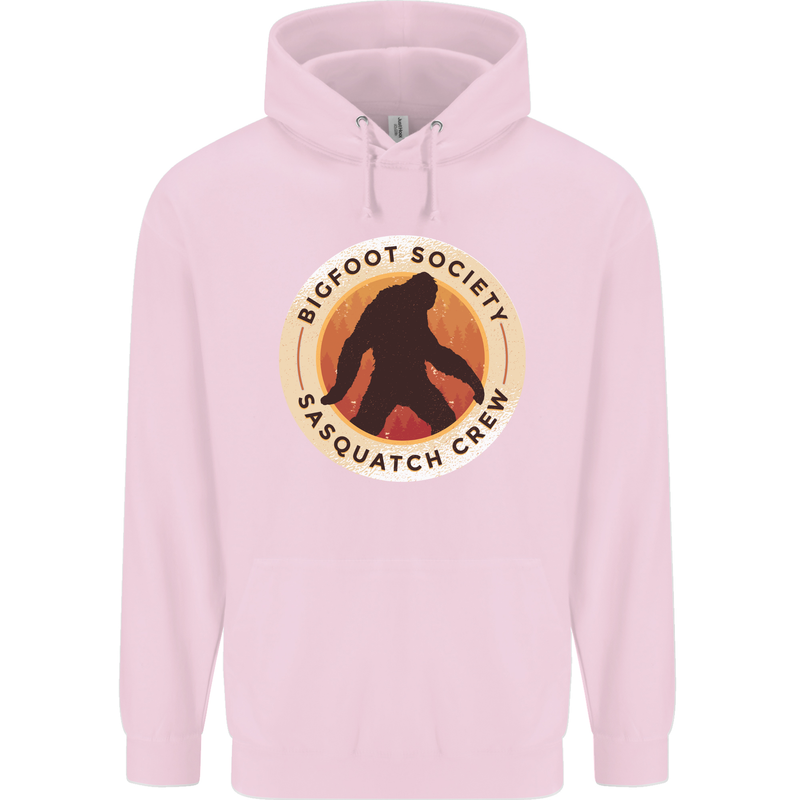 Bigfoot Society Sasquatch Crew Mens 80% Cotton Hoodie Light Pink