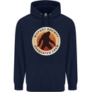 Bigfoot Society Sasquatch Crew Mens 80% Cotton Hoodie Navy Blue