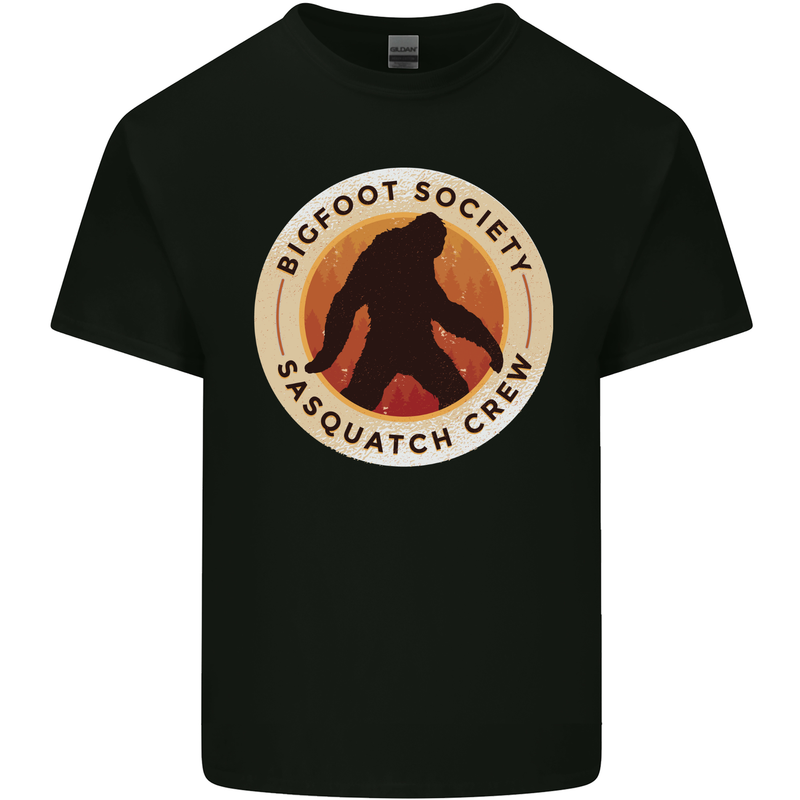 Bigfoot Society Sasquatch Crew Mens Cotton T-Shirt Tee Top Black