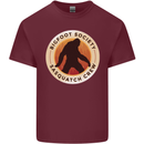 Bigfoot Society Sasquatch Crew Mens Cotton T-Shirt Tee Top Maroon