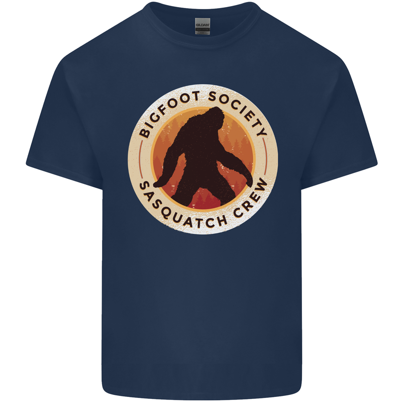 Bigfoot Society Sasquatch Crew Mens Cotton T-Shirt Tee Top Navy Blue