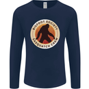 Bigfoot Society Sasquatch Crew Mens Long Sleeve T-Shirt Navy Blue