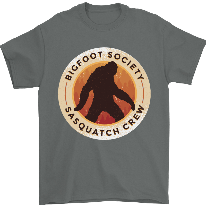 Bigfoot Society Sasquatch Crew Mens T-Shirt 100% Cotton Charcoal