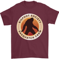 Bigfoot Society Sasquatch Crew Mens T-Shirt 100% Cotton Maroon