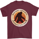 Bigfoot Society Sasquatch Crew Mens T-Shirt 100% Cotton Maroon