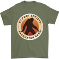Bigfoot Society Sasquatch Crew Mens T-Shirt 100% Cotton Military Green