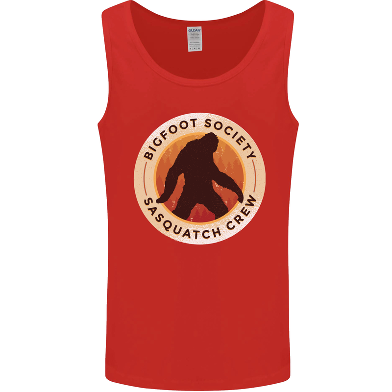 Bigfoot Society Sasquatch Crew Mens Vest Tank Top Red