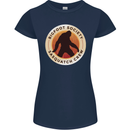 Bigfoot Society Sasquatch Crew Womens Petite Cut T-Shirt Navy Blue