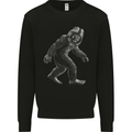 Bigfoot Taking a Stroll Mens Sweatshirt Jumper Black