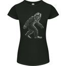 Bigfoot Taking a Stroll Womens Petite Cut T-Shirt Black