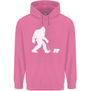 Bigfoot Walking a Dog Funny Yeti Mens 80% Cotton Hoodie Azelea