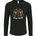 Bigfoot & Alien UFO Mens Long Sleeve T-Shirt Black