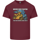Bike Safety Motorbike Biker Motorcycle Mens Cotton T-Shirt Tee Top Maroon