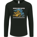 Bike Safety Motorbike Biker Motorcycle Mens Long Sleeve T-Shirt Black