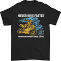 Bike Safety Motorbike Biker Motorcycle Mens T-Shirt 100% Cotton Black