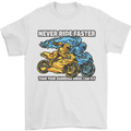 Bike Safety Motorbike Biker Motorcycle Mens T-Shirt 100% Cotton White