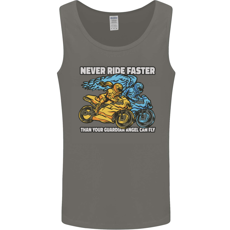 Bike Safety Motorbike Biker Motorcycle Mens Vest Tank Top Charcoal