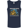 Bike Safety Motorbike Biker Motorcycle Mens Vest Tank Top Navy Blue