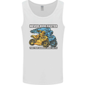 Bike Safety Motorbike Biker Motorcycle Mens Vest Tank Top White