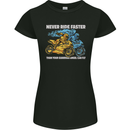 Bike Safety Motorbike Biker Motorcycle Womens Petite Cut T-Shirt Black