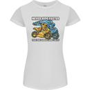 Bike Safety Motorbike Biker Motorcycle Womens Petite Cut T-Shirt White