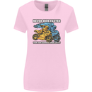 Bike Safety Motorbike Biker Motorcycle Womens Wider Cut T-Shirt Light Pink