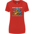 Bike Safety Motorbike Biker Motorcycle Womens Wider Cut T-Shirt Red