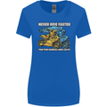 Bike Safety Motorbike Biker Motorcycle Womens Wider Cut T-Shirt Royal Blue